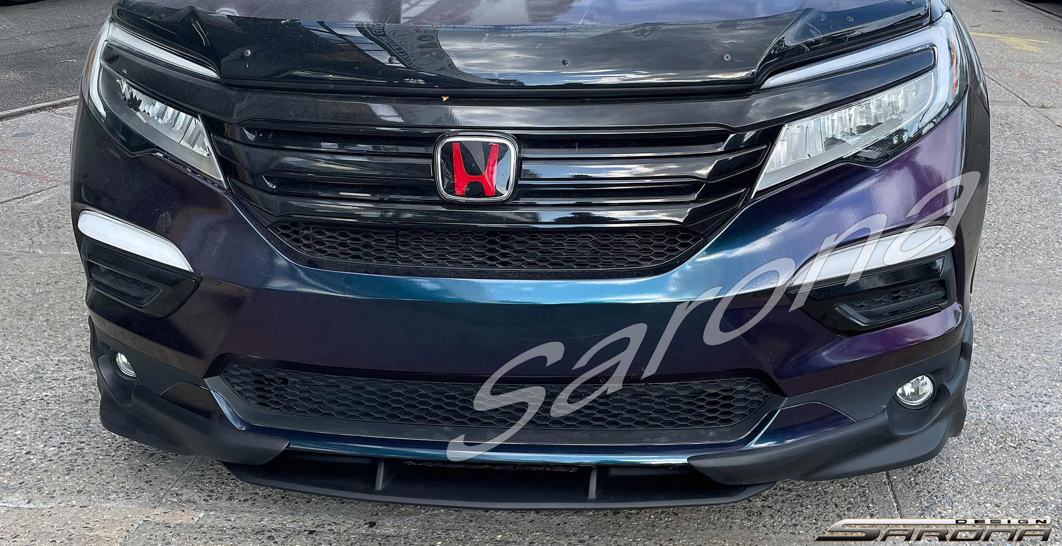 Custom Honda Pilot  SUV/SAV/Crossover Front Lip/Splitter (2016 - 2018) - $540.00 (Part #HD-036-FA)